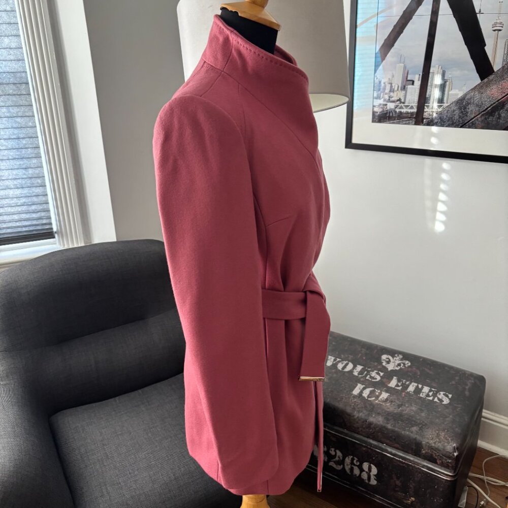 NWT Ted Baker London ROSESS Coat, Ted Size 0 (small) rose pink colour - Picture 13 of 14